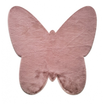 ΧΑΛΙ PUFFY JM7 DARK PINK BUTTERFLY ANTISLIP - 160X160Β  NewPlan
