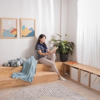 Ξύλινο παγκάκι με 2 θέσεις αποθήκευσης Nextdeco Natural Υ39x40x80εκ. Ξύλινο παγκάκι με 2 θέσεις αποθήκευσης Nextdeco Natural Υ39x40x80εκ.
