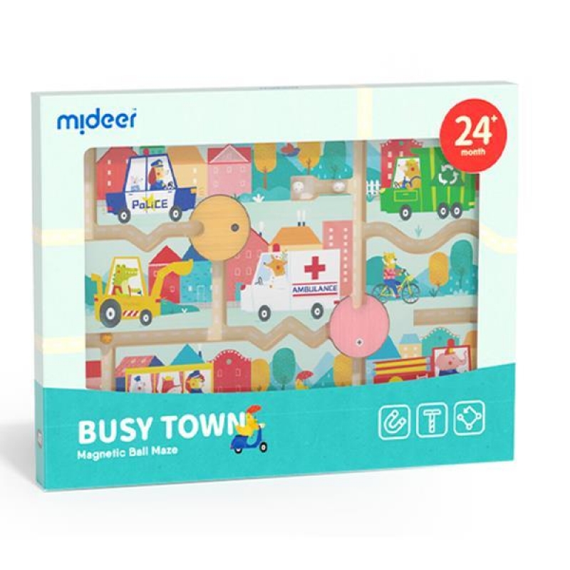 Mideer μαγνητικός λαβύρινθος "Busy Town" Mideer μαγνητικός λαβύρινθος "Busy Town"
