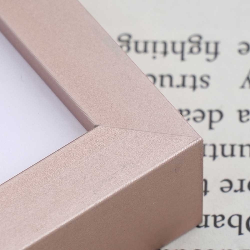 Κορνίζα τοίχου μεταλλική ροζ-χρυσή με ακρυλικό τζάμι 40x40εκ.