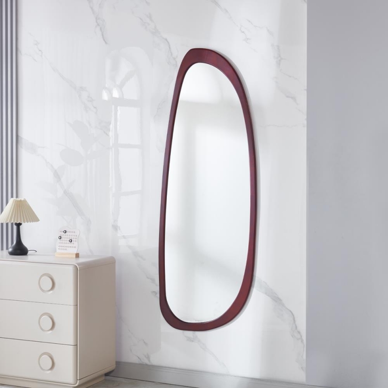 Καθρέφτης επιτοίχιος Nextdeco 160x50εκ. απόχρωση ξύλο μαόνι
