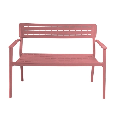 Παγκάκι πλαστικό Nextdeco κοραλί PP UV protection Υ83×116,8×60εκ.