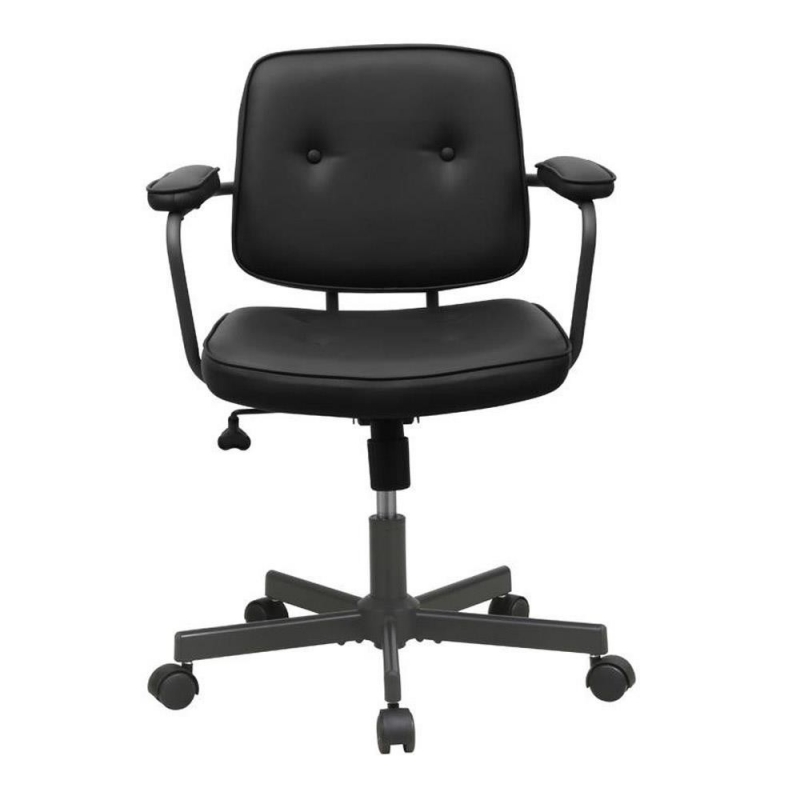 Καρέκλα γραφείου Nextdeco μαύρη Υ77-87x62.5x60,5εκ,