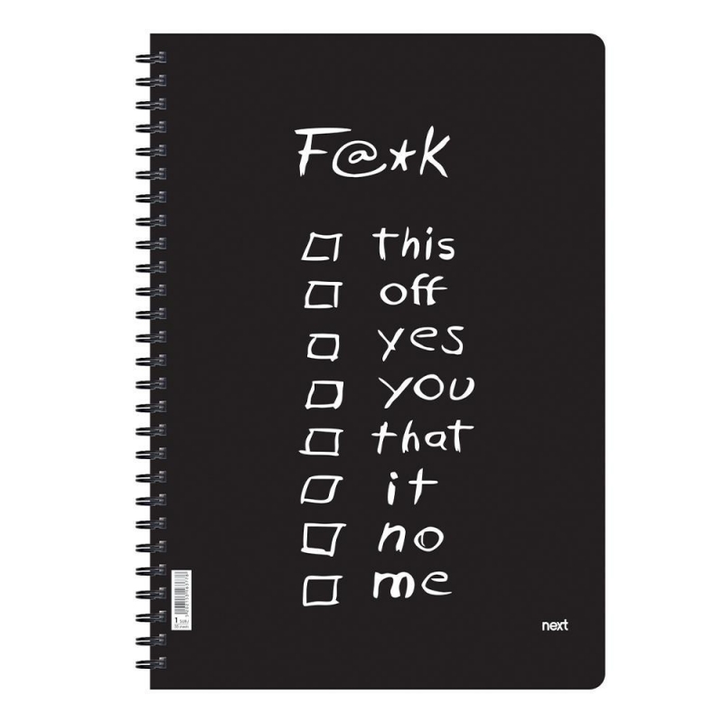 Next trends the F word τετράδιο σπιράλ 2 θέματα 70 φύλλα 21x29εκ.