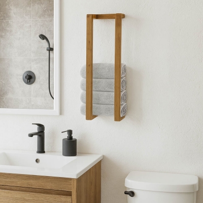 Κρεμάστρα πετσετών Nextdeco μασίφ ξύλο teak Υ65×20×15εκ. Κρεμάστρα πετσετών Nextdeco μασίφ ξύλο teak Υ65×20×15εκ.