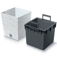 Γλάστρα - κασπώ FURU eco white Y29x29,5x29,5εκ.