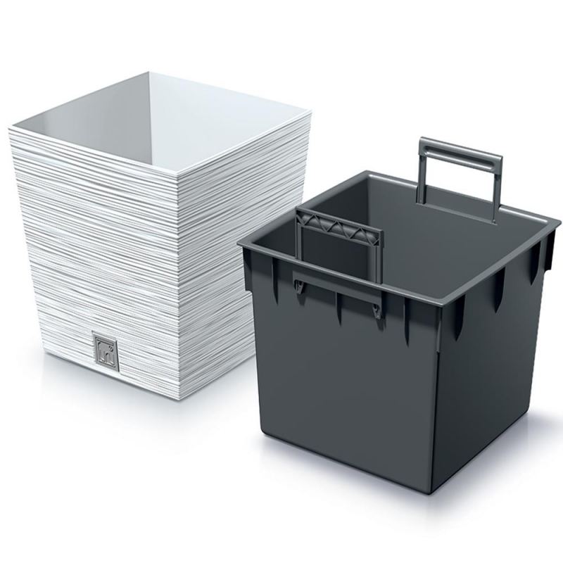 Γλάστρα - κασπώ FURU eco white Y29x29,5x29,5εκ.