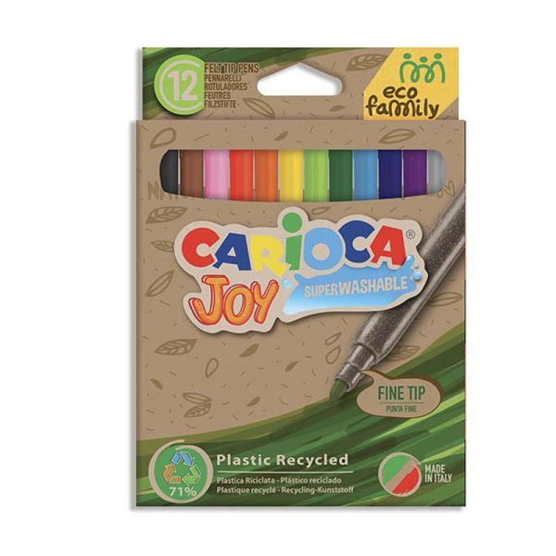 Carioca EcoFamily Joy μαρκαδόροι 12 χρωμάτων Carioca EcoFamily Joy μαρκαδόροι 12 χρωμάτων