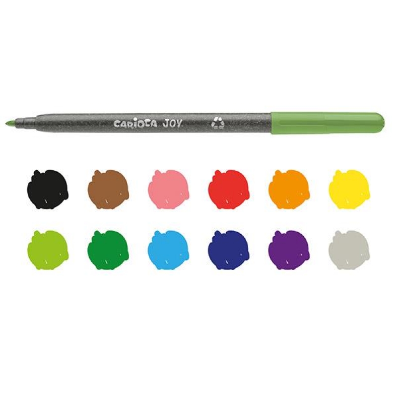 Carioca EcoFamily Joy μαρκαδόροι 12 χρωμάτων Carioca EcoFamily Joy μαρκαδόροι 12 χρωμάτων