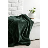 Κουβέρτα μονή πράσινη βελουτέ από 100% polyester 150x220εκ. Κουβέρτα μονή πράσινη βελουτέ από 100% polyester 150x220εκ.