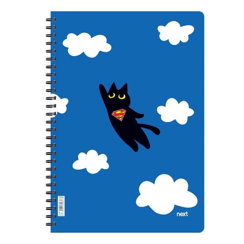 Next trends super cat τετράδιο σπιράλ 3 θέματα 105 φύλλα 17x25εκ.