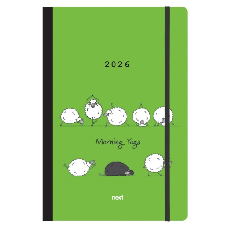 Next ημερολόγιο 2026 Trends Morning Yoga ημερήσιο flexi με λάστιχο 12x17εκ.