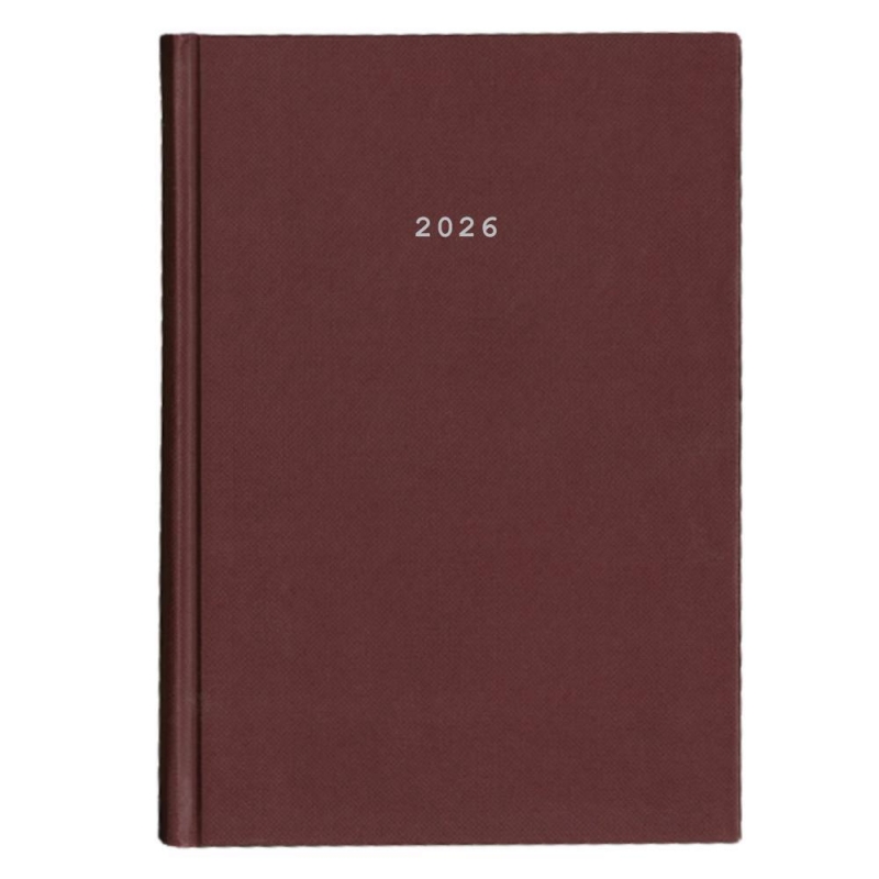 Next ημερολόγιο 2026 classic ημερήσιο δετό μπορντώ 12x17εκ.