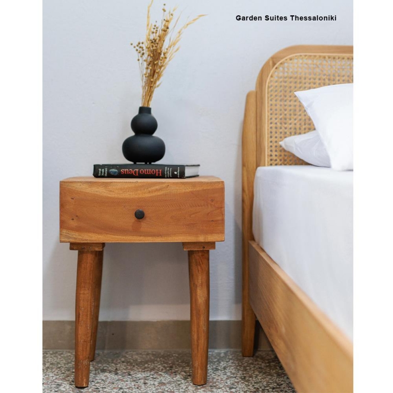Κομοδίνο Nextdeco Tribeca ανακυκλωμένο ξύλο teak Υ50x35x40εκ.