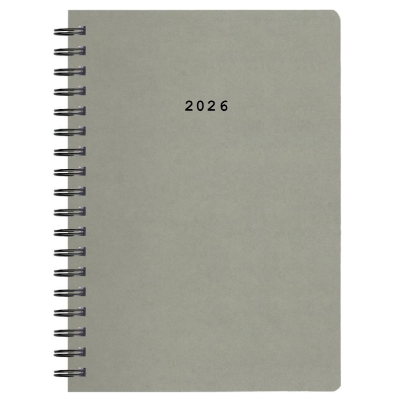 Next ημερολόγιο 2026 classic ημερήσιο σπιράλ γκρι 17x25εκ.
