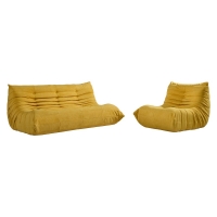 Compressed Nextdeco καναπές τριθέσιος Togo κίτρινος Υ70x174x102εκ. Compressed Nextdeco καναπές τριθέσιος Togo κίτρινος Υ70x174x102εκ.