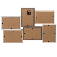Κορνίζα επιτοίχια ξύλινη 6 θέσεων καφέ Y32x50x3εκ. Κορνίζα επιτοίχια ξύλινη 6 θέσεων καφέ Y32x50x3εκ.