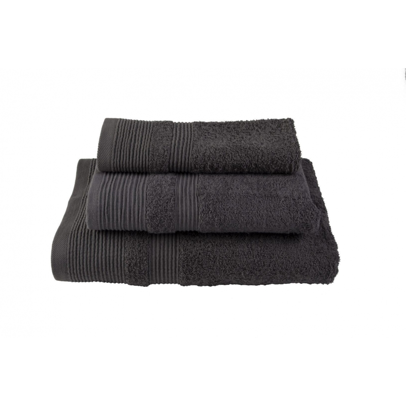 Πετσέτα μονόχρωμη 100% βαμβάκι πεννιε 550gsm 80x150εκ. σκούρο γκρι Πετσέτα μονόχρωμη 100% βαμβάκι πεννιε 550gsm 80x150εκ. σκούρο γκρι