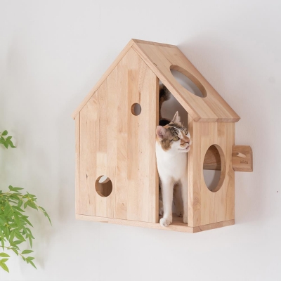 Σπιτάκι γάτας Nextdeco Natural μασίφ ξύλο Υ59x45x27εκ. Σπιτάκι γάτας Nextdeco Natural μασίφ ξύλο Υ59x45x27εκ.