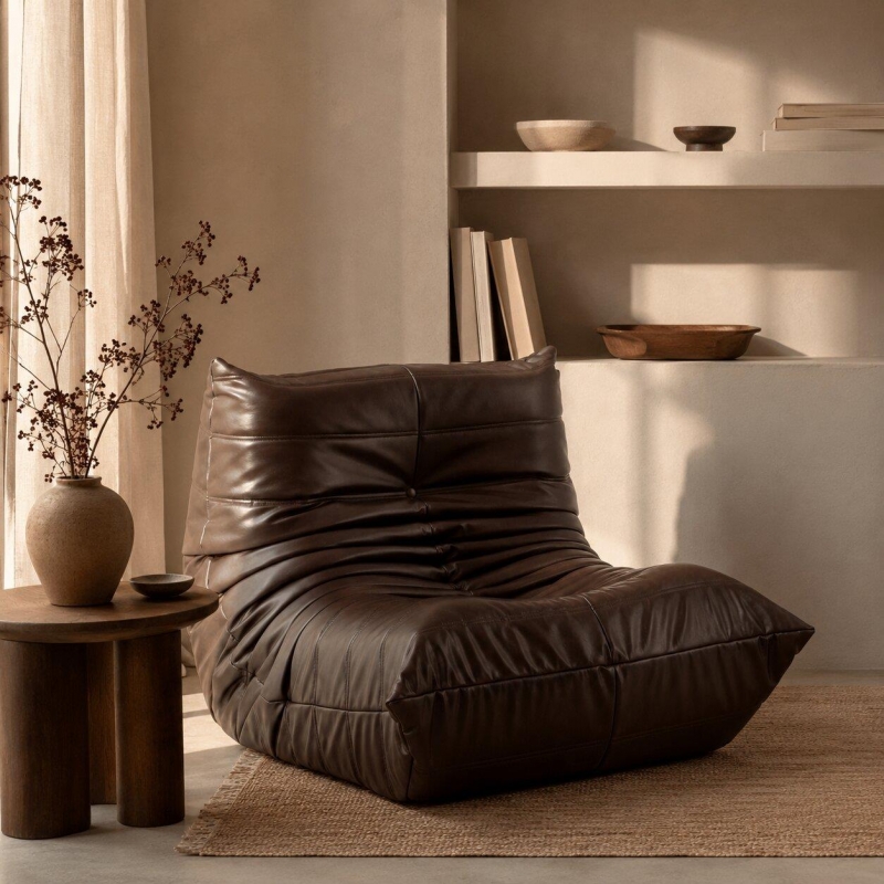 Πολυθρόνα Nextdeco Togo eco leather καφέ Υ70x97x85εκ. Πολυθρόνα Nextdeco Togo eco leather καφέ Υ70x97x85εκ.