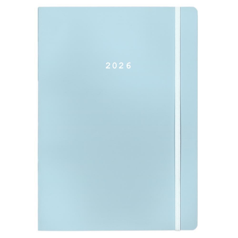 Next ημερολόγιο 2026 Pastel ημερήσιο flexi  γαλάζιο με λάστιχο 14x21εκ.