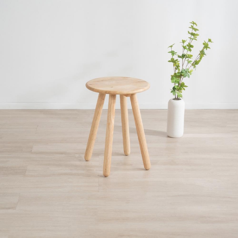 Σκαμπό Nextdeco Natural μασίφ ξύλο Υ46,5xØ34,5εκ.