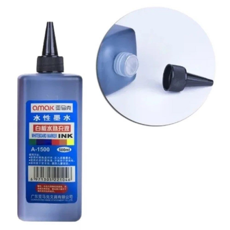 Μελάνι για μαρκαδόρο πίνακα μπλε 500 ml Μελάνι για μαρκαδόρο πίνακα μπλε 500 ml