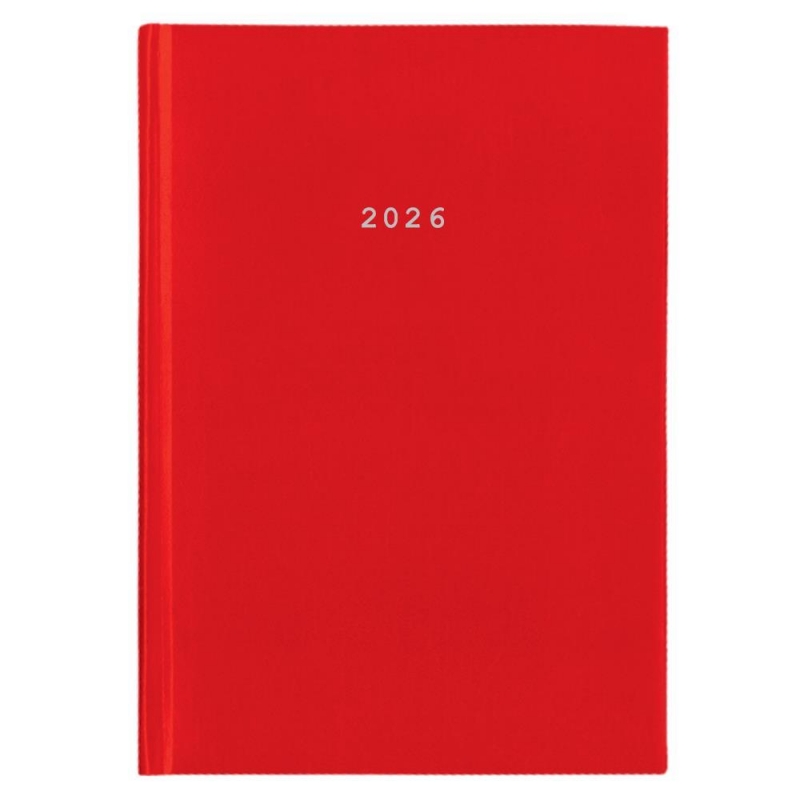 Next ημερολόγιο 2026 basic ημερήσιο δετό κόκκινο 14x21εκ.