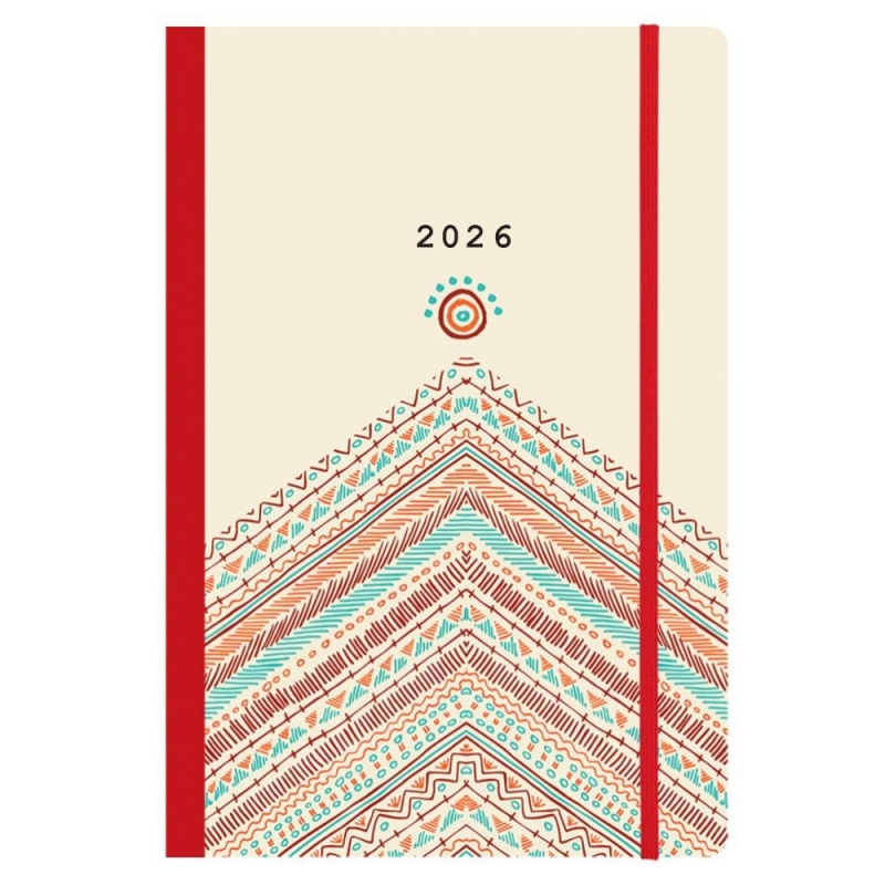 Next ημερολόγιο 2026 Trends Boho style ημερήσιο flexi με λάστιχο 12x17εκ.
