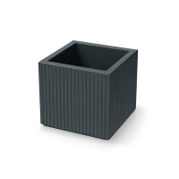 Γλάστρα - κασπώ Coro τετράγωνη γραφίτης Y36x40x40εκ.