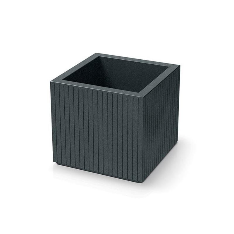 Γλάστρα - κασπώ Coro τετράγωνη γραφίτης Y36x40x40εκ.