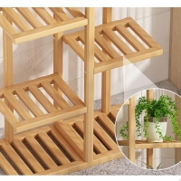 Ανθοστήλη Nextdeco 7 θέσεων μπαμπού Υ142x40x20εκ.