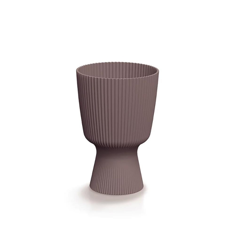 Γλάστρα - κασπώ Milly Round καφέ Y21,5 x Φ14,6εκ.