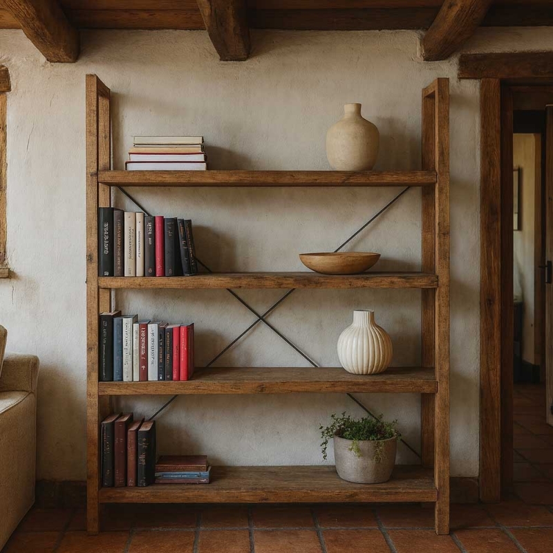 Ραφιέρα Nextdeco ανακυκλωμένο ξύλο teak - mahoni Υ200xM185xΠ39εκ Ραφιέρα Nextdeco ανακυκλωμένο ξύλο teak - mahoni Υ200xM185xΠ39εκ