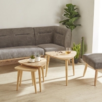 Τραπεζάκια σετ 3 Nextdeco Natural μασίφ ξύλο Τραπεζάκια σετ 3 Nextdeco Natural μασίφ ξύλο
