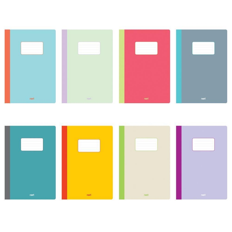 Next τετράδιο καρφίτσα Colors 8 χρώματα 40φ. 17x25εκ.