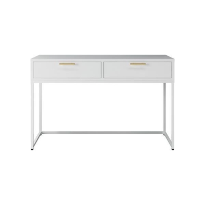 Γραφείο μεταλλικό Nextdeco λευκό με συρτάρια Υ76x120x50εκ.