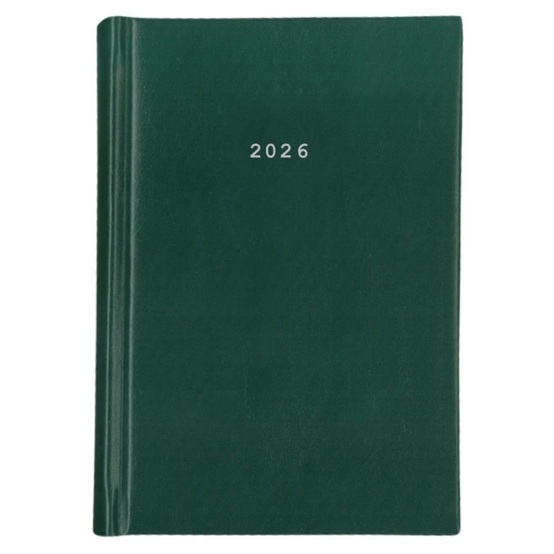 Next ημερολόγιο 2026 basic ημερήσιο δετό πράσινο 17x25εκ.