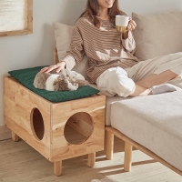 Σπιτάκι γάτας- τραπέζι βοηθητικό Nextdeco Natural μασίφ ξύλο Υ47x73x35εκ. Σπιτάκι γάτας- τραπέζι βοηθητικό Nextdeco Natural μασίφ ξύλο Υ47x73x35εκ.