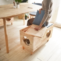 Σπιτάκι γάτας- τραπέζι βοηθητικό Nextdeco Natural μασίφ ξύλο Υ47x73x35εκ. Σπιτάκι γάτας- τραπέζι βοηθητικό Nextdeco Natural μασίφ ξύλο Υ47x73x35εκ.