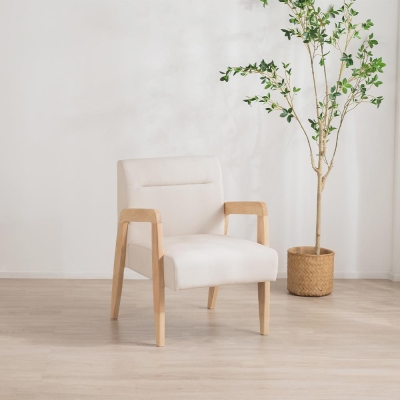 Πολυθρόνα Nextdeco Natural μασίφ ξύλο λευκή Υ78,5x58x72,5εκ. Πολυθρόνα Nextdeco Natural μασίφ ξύλο λευκή Υ78,5x58x72,5εκ.