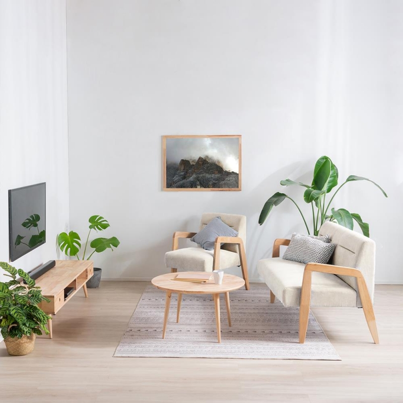 Πολυθρόνα Nextdeco Natural μασίφ ξύλο λευκή Υ78,5x58x72,5εκ. Πολυθρόνα Nextdeco Natural μασίφ ξύλο λευκή Υ78,5x58x72,5εκ.
