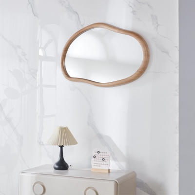 Καθρέφτης επιτοίχιος Nextdeco 77x52εκ. πλαίσιο MDF - PVC φυσικό χρώμα Καθρέφτης επιτοίχιος Nextdeco 77x52εκ. πλαίσιο MDF - PVC φυσικό χρώμα