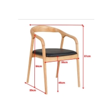 Καρέκλα ξύλινη Nextdeco Jackson μαύρη Υ79,5x56x62εκ Καρέκλα ξύλινη Nextdeco Jackson μαύρη Υ79,5x56x62εκ
