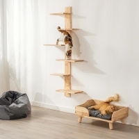 Ράφια αναρρίχησης γάτας Nextdeco Natural μασίφ ξύλο Υ150x68x31,8εκ.