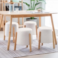 Σκαμπό Nextdeco Natural λευκό Υ46,5x38x37,5εκ. Σκαμπό Nextdeco Natural λευκό Υ46,5x38x37,5εκ.
