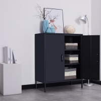 Ντουλάπα μεταλλική Nextdeco δίφυλλη μαύρη Υ102x80x40εκ. Ντουλάπα μεταλλική Nextdeco δίφυλλη μαύρη Υ102x80x40εκ.