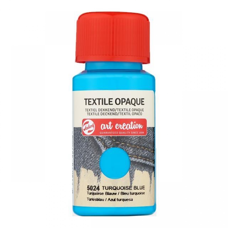 Talens χρώμα textile opaque 5024 turquoise blue 50ml