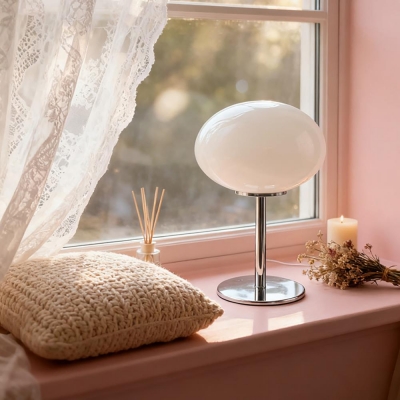 Φωτιστικό επιτραπέζιο μεταλλικό LED Nextdeco λευκό Υ31xØ20εκ.