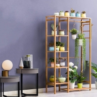 Κρεμάστρα ράγα οργάνωσης ρούχων Nextdeco μπαμπού Υ145x90x30εκ